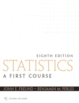 Cover image for Statistics: A First Course, 8th Edition