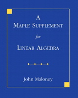 Cover image for Maple Supplement for Linear Algebra, A