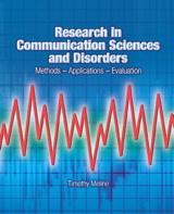 Cover image for Research in Communication Sciences and Disorders: Methods-Applications-Evaluations