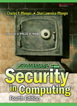Cover image for Security in Computing, 4th Edition