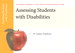 Cover image for Assessing Students with Disabilities, Mastering Assessment: A Self-Service System for Educators, Pamphlet 3, 2nd Edition