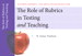 Cover image for Role of Rubrics in Testing and Teaching, Mastering Assessment, The: A Self-Service System for Educators, Pamphlet 13, 2nd Edition