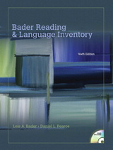 Cover image for Bader Reading & Language Inventory, 6th Edition