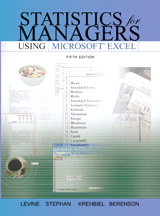 Cover image for Statistics for Managers Using Excel and Student CD Package, 5th Edition