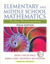 Cover image for Texas Edition of Elementary and Middle School Mathematics, 7th Edition