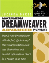Cover image for Macromedia Dreamweaver 8 Advanced for Windows and Macintosh: Visual QuickPro Guide