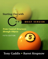 Cover image for Starting out with C++ Brief, 5th Edition