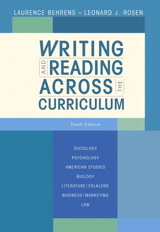 Cover image for Writing and Reading Across the Curriculum, 10th Edition
