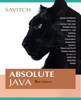 Cover image for Absolute Java, 3rd Edition