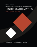 Cover image for Finite Mathematics & Its Applications, 10th Edition