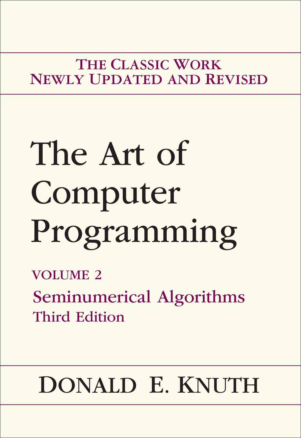 Art of Computer Programming, Volume 2: Seminumerical Algorithms, The, 3rd Edition